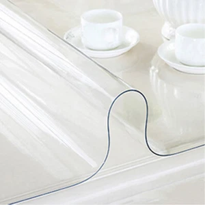 Cubierta de mesa PVC transparente 60x120 cm mantel grueso protector transparente limpiable - Imagen 1 de 9