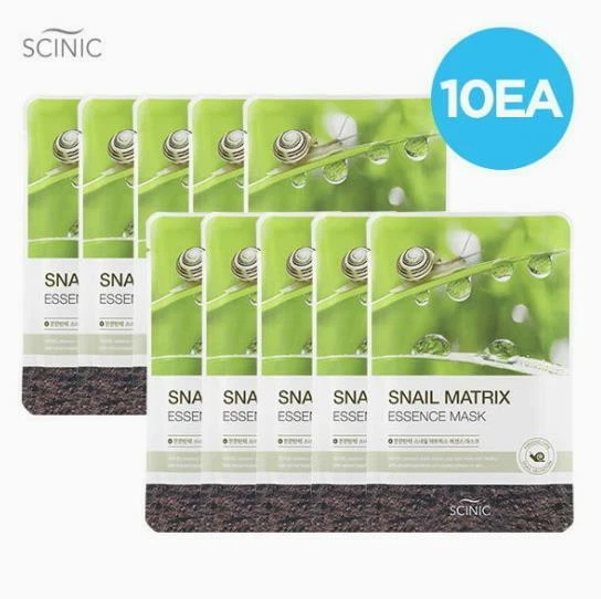 SCINIC CARACOL MATRIZ ESENCIA MÁSCARA HOJA 20mL X 10 piezas K-BELLEZA Foto 1 de 1