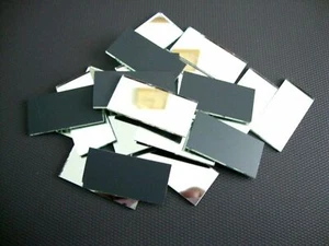 Silber Glas Spiegel Rechteckform 2 x 3 cm, Art&Craft, 10 Stück, 2 mm stark - Bild 1 von 3
