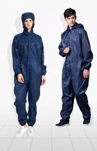 Unisex ESD Anti-static Coveralls Clothes Hood Lab Jacket Coat Unisex Big Size