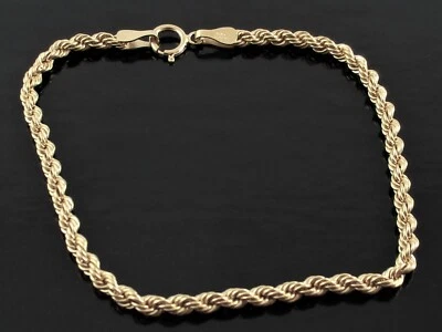 14K Yellow Gold Italian Classic Rope Bracelet - Image 1 of 4