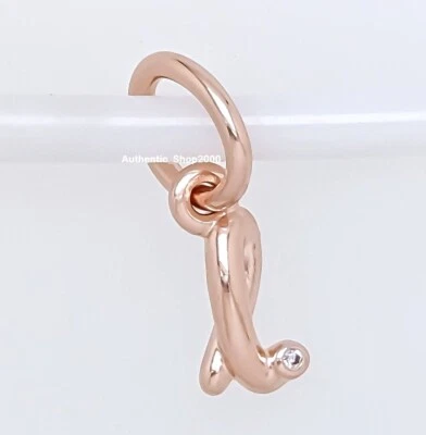 Nuevo 100% PANDORA 14K Chapado en Oro Rosa Letra I Escritura Alfabeto Dije 782533C01 Foto 1 de 4