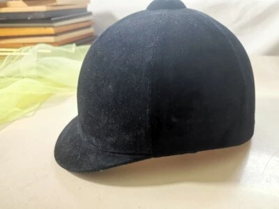 Reiterhelm 7,5 Gr 61 DMS Modell Meinhard Frieda Reithelm Samtbezug Samt - Bild 1 von 4