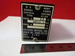 VINTAGE 1950'S U.S. SIGNAL CORPS POLYTECH DEVICES QUARTZ 4050 KC FREQUENCY 6-A61 - Picture 1 of 8