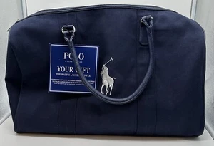 Ralph Lauren Polo Duffle Bag Navy Blue NWT Travel Duffle Gym Weekend Tote - Picture 1 of 6