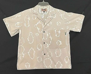 Gene Ewing Bis Wrinkled Rich Denim Tan Button Up Shirt Vintage - Picture 1 of 7