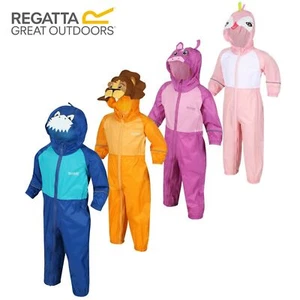 Regatta Puddle Rain Suit Kids Boys Girls Childrens Waterproof All In One RRP 40 - Picture 1 of 45