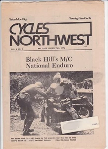 Periódico de colección Cycles Northwest mayo 1974 #2 - WA Motocross Motocicletas Carreras - Imagen 1 de 2