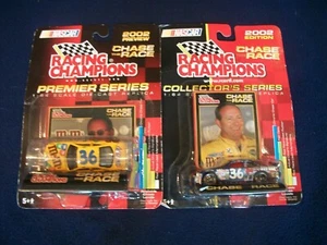 Racing Champions #36 KEN SCHRADER 2 Chase the Race Cars Yellow/Black1:64 Diecast - Picture 1 of 6
