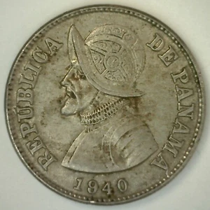 1940 Panama Copper Nickel 2 1/2 Centesimos Coin Extra Fine Circulated XF - Picture 1 of 2