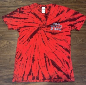 Victoria's Secret PINK Shirt Womens Juniors Small Red Tie Dye - RED WHITE BBQ - Picture 1 of 6
