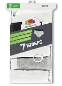 New Boys Briefs 7 Pack Small (6-8) Fruit of the Loom 100% Cotton Comfort Band - Picture 1 of 4