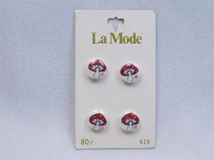 NOS La Mode Mushroom Buttons No 618 Size 20 0.5"  - Picture 1 of 7