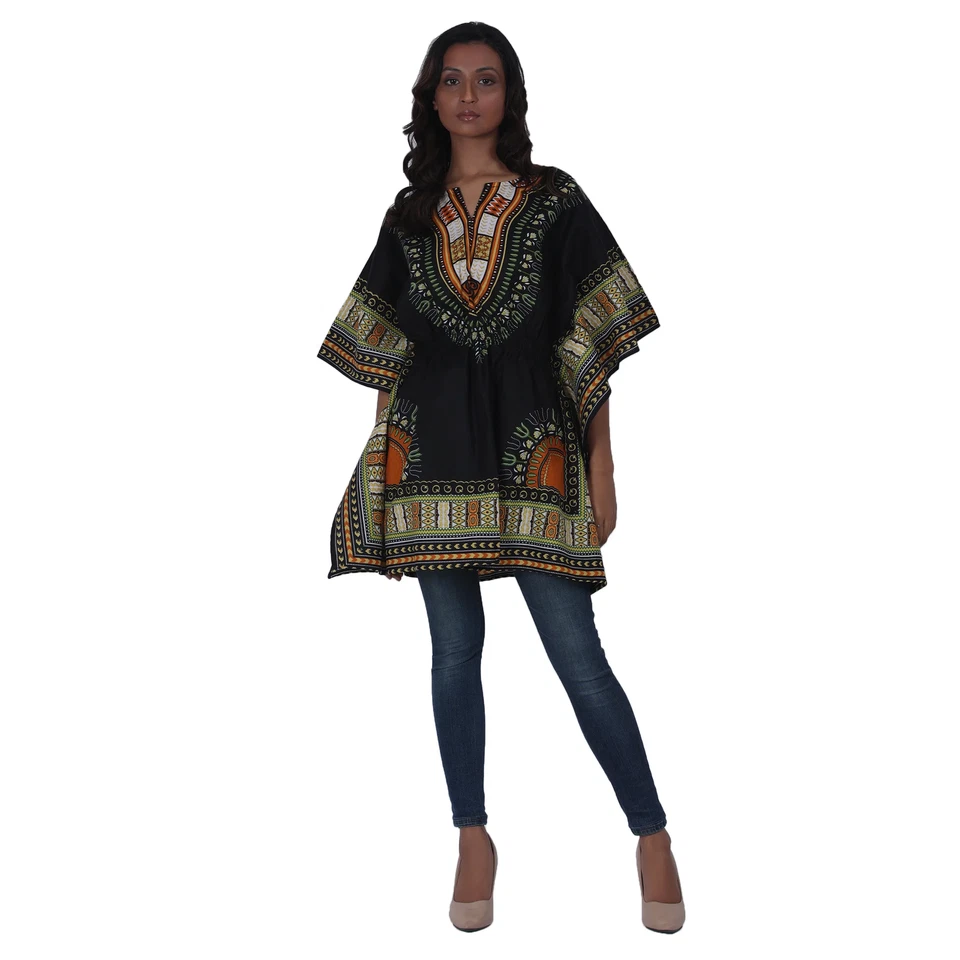 African Women's Dashiki Elastic Kaftan -- OM-4005 - Image 1 of 1