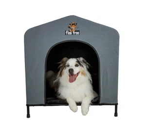 flea free Dog House/Kennel (LGE) 84x73x80cm / Grey / Includes Removable Mattress - Picture 1 of 8