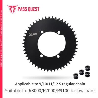 PASS QUEST 110BCD Road Bicycle Chainring Round For R7000 R8000 R9100 Crank - Image 1 of 4
