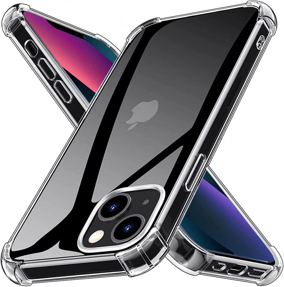 Clear Shockproof Bumper Case For iPhone 16 15 14 13 12 Pro Max 11 Pro  XR XS 8 - Image 1 of 4