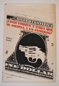 Póster de la película original cubana 1971 en serigrafía. Por qué, cómo matar a un general. Pistola de dólar - Imagen 1 de 1
