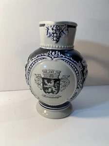 Vintage German Wine Jug Heidelberg Stonewear Cobalt Blue Pitcher - Picture 1 of 5