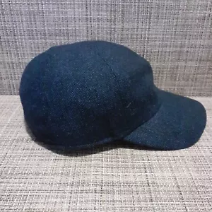 Wigens Men’s 100% Wool Baseball Cap with Earflaps Black Size US 7 56 Uk6 3/8 - Picture 1 of 12