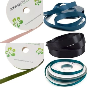 10mm x 20m Double Faced Satin Ribbon Roll - Full Reel - huge colour choice. - Picture 1 of 28
