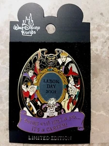 Disney  Villains Evil Career Labor Day 2001 LE Maleficent Ursula Hag Pin - Picture 1 of 7