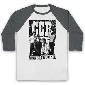 CCR DOWN ON THE CORNER UNOFFICIAL CREEDENCE CLEARWATER 3/4 SLEEVE BASEBALL TEE - Picture 1 of 11