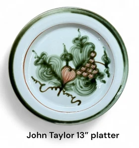 1950s John B Taylor Louisville Pottery Harvest  13” Chop PLATE EXCELLENT - Picture 1 of 6