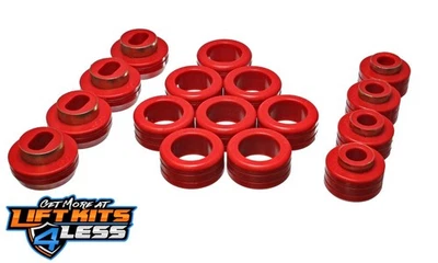 Juego de montaje de cabina de carrocería de suspensión Energy - rojo - poliuretano de rendimiento Foto 1 de 2