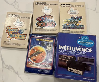 Vintage Intellivision Intellivoice Voice Synthesis Module 3330 + 4 Games - Image 1 of 4