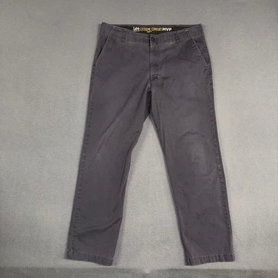 Lee Pants Mens 36x32 (Fits 36x30) Faded Gray Straight Extreme Comfort Cotton - Image 1 of 4