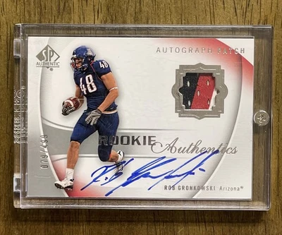 2010 SP Authentic Rob Gronkowski Rookie Authentic On Card Auto Patch Card /499  - Image 1 of 2