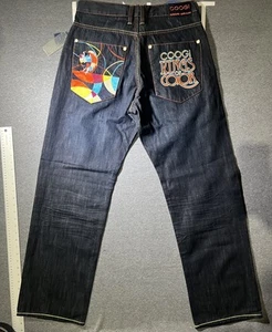 Coogi Jeans Mens 32x34 Kings of Color Embroidered Baggy Hip Hop Bird Colorful - Picture 1 of 15