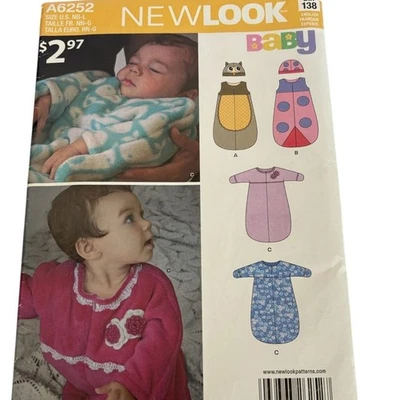 Simplicity Sewing Pattern A6252 Baby Sleep Sacks Wearable Blanket Owl Costumes - Image 1 of 4