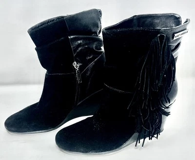 Harley Davidson Women's Tybee Fringe Fashion Wedge Boots D83849 NEW Sz 10 - Image 1 of 4