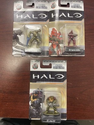 Lote de 3 figuras metálicas Halo Nano 2017 Aquiles espartano, El árbitro, Jorge-052  Foto 1 de 4