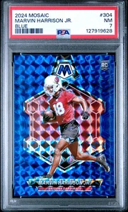 2024 Panini Mosaic Marvin Harrison Jr. Blue 06/99 PSA 7 Rookie - Picture 1 of 2