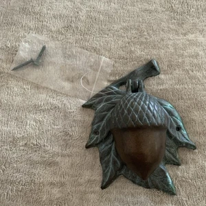 Acorn Door Knocker Brass Verdi Bronze Finish Squirrel Nut ~ SPI Home Vintage New - Picture 1 of 10