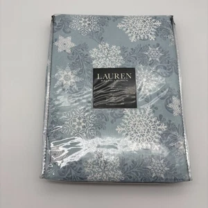 Lauren Ralph Lauren Winter Snowflake Blue 60”x84” Tablecloth NEW - Picture 1 of 5