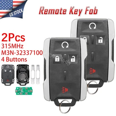 2 para 2014 2015 2016 2017 2018 Silverado 1500 2500 3500 HD mando a distancia coche llavero 4B Foto 1 de 4