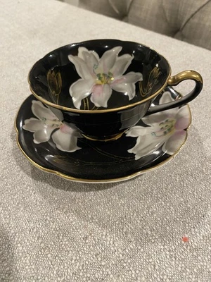 Occupied Japan Hand Painted Tea Cup & Saucer Orion China - Image 1 of 3