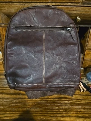 MOCHILA/BROSSBODY JACK GEORGES VOYAGER PEQUEÑA CONVERTIBLE DE CUERO MARRÓN #7133 Foto 1 de 4