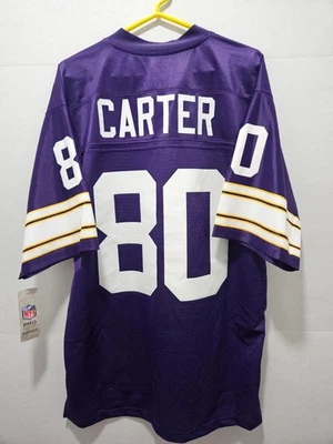 Camiseta deportiva Cris Carter vintage de los Minnesota Vikings #80 de la NFL Pro Line nueva con etiquetas para hombre MEDIANA Foto 1 de 4