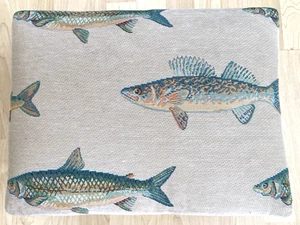 Vintage Fish Footstool Upholstered 17" x 8" x 12" Ottoman Gift - Picture 1 of 6