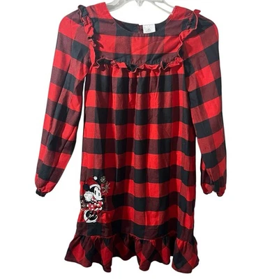 Disney Red and Black Checkered Nightgown Minnie Mouse size 10 - Image 1 of 4