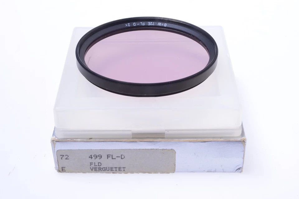 ✅ B & W SCHNEIDER FLUORESCENT FL-D 2X 72MM FILTER LENS OR CAMERA BOXED 113-2 - Image 1 of 2