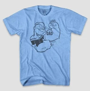 Popeye The Sailor Man Men's Official Licensed Vintage Retro Graphic Tee T-Shirt - Picture 1 of 1