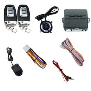 Car Alarm Remote Start Keyless Push Start System For 12V Car Universal Parts - Picture 1 of 15