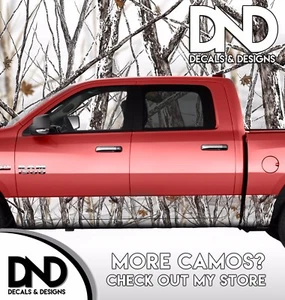 Camo Snowstorm Rocker Panel Wrap Graphic Decal Kit Truck Snowy Camouflage - Bild 1 von 1