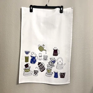 IKEA Kitchen Dish Cloth Tea Towel White Coffee Mug Tea Cups Tea Kettle Cotton #1 - Picture 1 of 22